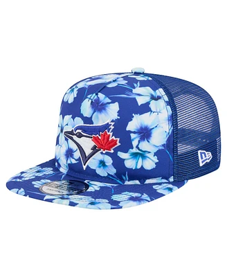 New Era Men's Royal Toronto Blue Jays Adventure Pattern Golfer Trucker Snapback Hat