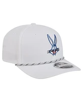 New Era Men's Bugs Bunny White Looney Tunes Rope 9SEVENTY Stretch-Snap Adjustable Hat