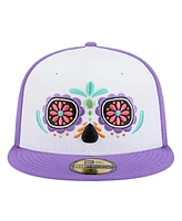New Era Men's White/Purple Corpus Christi Hooks Copa de la Diversion 59FIFTY Fitted Hat