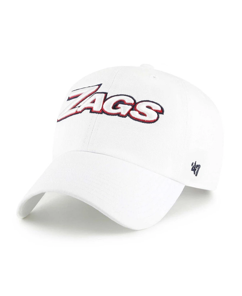'47 Brand Men's White Gonzaga Bulldogs Clean Up Adjustable Hat