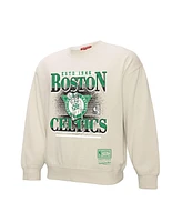Mitchell & Ness Women's Cream Boston Celtics Oversprayed Pullover Sweatshirt