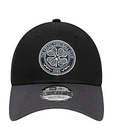 New Era Men's Black/Gray Celtic Contract 9FORTY Adjustable Hat