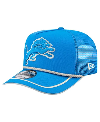 New Era Men's Blue Detroit Lions Vintage Team Rope A-Frame Trucker 9FIFTY Snapback Hat