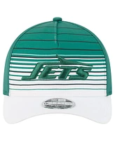 New Era Men's White/Green New York Jets Adventure Gradient 9FORTY M-Crown A-Frame Adjustable Hat