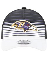 New Era Men's White/Black Baltimore Ravens Adventure Gradient 9FORTY M-Crown A-Frame Adjustable Hat