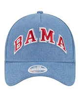 New Era Women's Denim Alabama Crimson Tide A-Frame 9FORTY Adjustable Hat