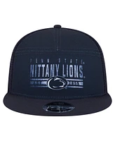 New Era Men's Navy Penn State Nittany Lions Split Panel 9FIFTY Snapback Trucker Hat