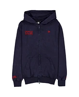 New Era Men's Navy Red Bull Racing Oversized Full-Zip Hoodie Sweatshirt