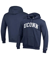 Champion Men's Navy UConn Huskies Basic Arch Fleece Pullover Hoodie