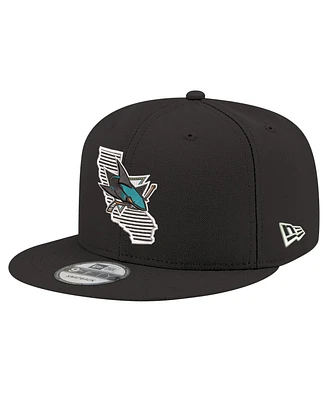 New Era Men's Black San Jose Sharks State Pride 9FIFTY Snapback Hat