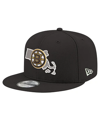 New Era Men's Black Boston Bruins State Pride 9FIFTY Snapback Hat