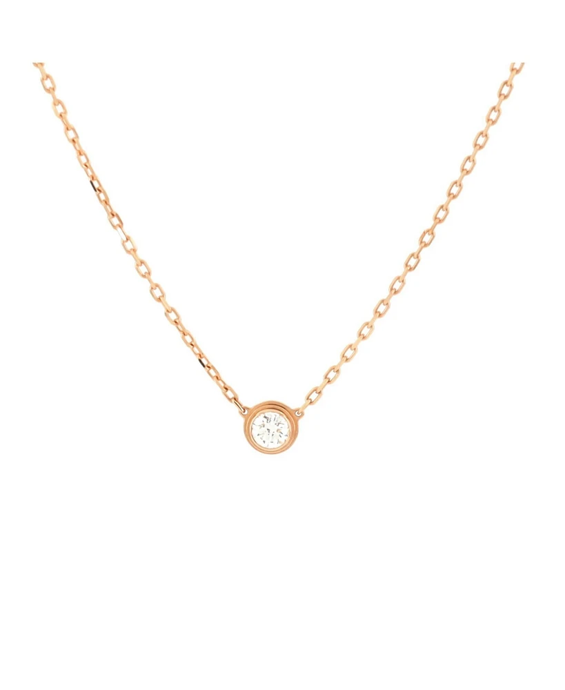 Pre-Owned Cartier Large Cartier D'Amour Pendant Necklace 18K White Gold with Diamond
