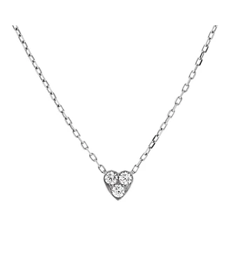Pre-Owned Cartier Mini Etincelle de Cartier Heart Pendant Necklace 18K White Gold with Diamonds