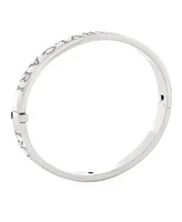 Pre-Owned Bvlgari Bvlgari Bvlgari Bangle Bracelet 18K White Gold with 2 Diamonds