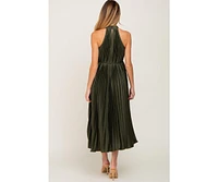 Pinkblush Maternity Olive Pleated Halter Dress