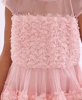 Bonnie Jean Big Girls Tiered Illusion Dress