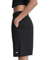 Dkny Sport Women's Relaxed-Fit Vented Bermuda Shorts
