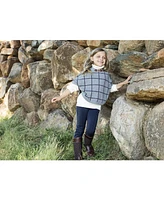 Hope & Henry Baby Girls Cable Front Sweater Cape