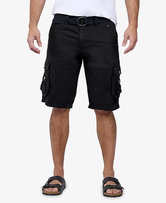 X-Ray Men's Belted Snap Detail Cargo Shorts