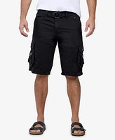 X-Ray Men's Belted Snap Detail Cargo Shorts