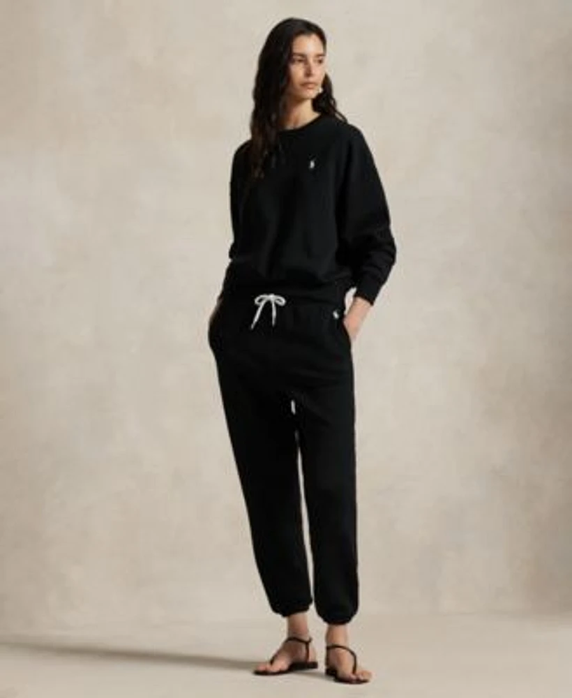 Polo Ralph Lauren Womens Fleece Crewneck Sweatshirt Drawstring Sweatpants