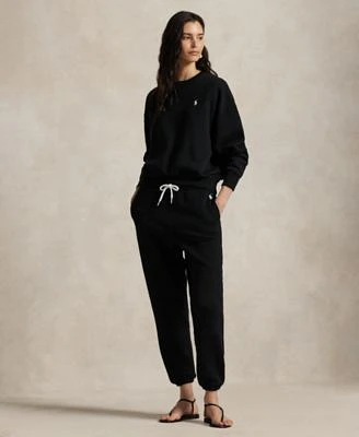 Polo Ralph Lauren Womens Fleece Crewneck Sweatshirt Drawstring Sweatpants