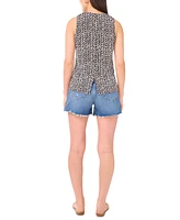 Vince Camuto Women's Printed Keyhole-Back Tank Top