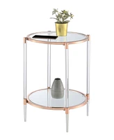 Convenience Concepts 20" Royal Crest 2 Tier Acrylic Glass End Table
