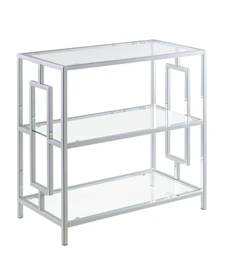 Convenience Concepts 24" Town Square Chrome 3 Tier Chairside End Table