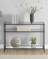 Convenience Concepts 9.5" Royal Crest 3 Tier Glass Console Table