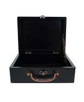 We Games Wooden Keepsake Stash Box with Old World Handle - Black Stain