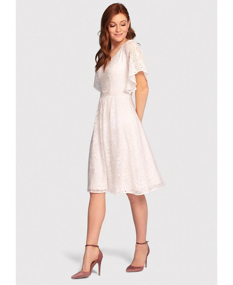 Alie Street London Women's Beth V-Neck Kimono Knee Length Dress