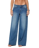 Edikted Women's Linden Low Rise Baggy Jeans