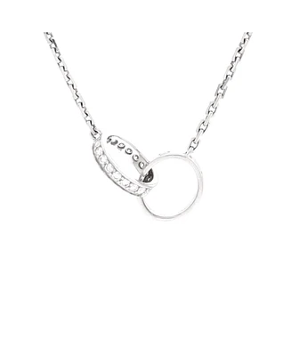 Pre-Owned Cartier Love Interlocking Necklace 18K White Gold and Diamonds