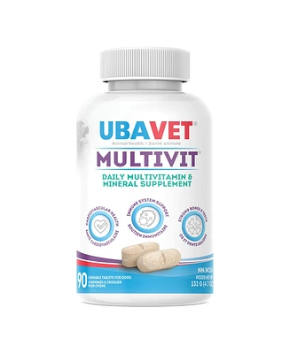 Ubavet Multivit Daily Vitamin and Mineral Tablet for Dogs – Comprehensive Nutritional Support – (90 ct)