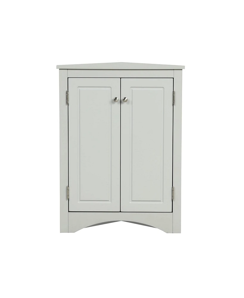 Casainc 31.5"H Triangle Corner Cabinet, Adjustable Shelves