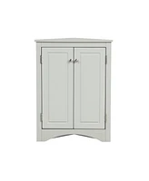Casainc 31.5"H Triangle Corner Cabinet, Adjustable Shelves