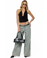 Edikted Women's Blaze Distressed Low Rise Jeans