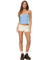 Edikted Women's Cosette Pointelle Cupped Tank Top