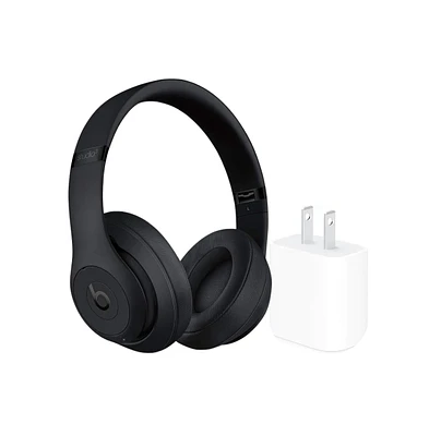 Beats - Studio 3 Wireless Bluetooth Headphones + Power Adapter