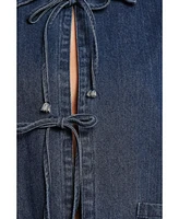 Petal and Pup Women's Avon Bow Front Denim Shacket