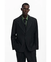 Desigual Men's Blazer with contrast stitching
