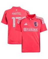 Adidas Big Boys and Girls Marcel Hartel Red St. Louis City Sc 2025 Forever Replica Player Jersey