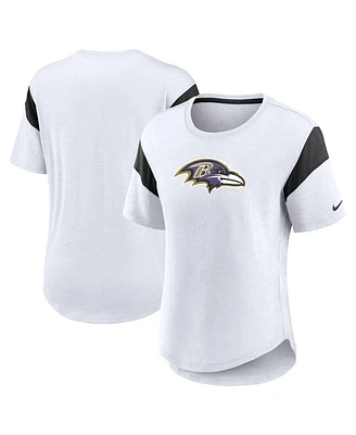 Nike Women's White Baltimore Ravens Fashion Slub Top