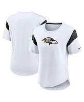 Nike Women's White Baltimore Ravens Fashion Slub Top