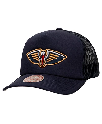Mitchell & Ness Men's Navy New Orleans Pelicans Core Evergreen Otc Trucker Adjustable Hat