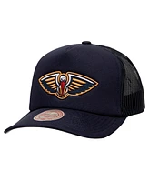 Mitchell & Ness Men's Navy New Orleans Pelicans Core Evergreen Otc Trucker Adjustable Hat