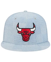 New Era Men's Denim Chicago Bulls Injection Denim Patchwork 9FIFTY Snapback Hat