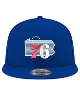 New Era Men's Royal Philadelphia 76ers State Pride 9FIFTY Snapback Hat