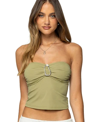 Edikted Women's Bex Abstract Ring Tube Top